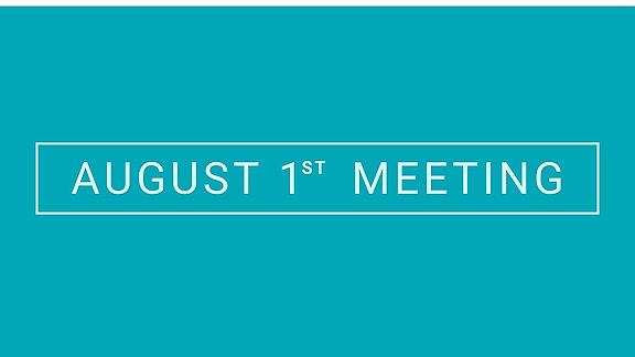 August 1st Meeting